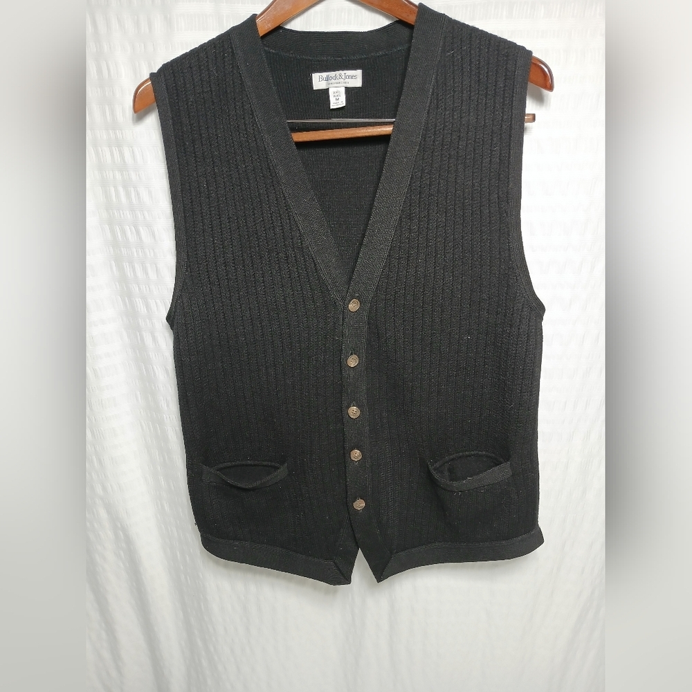 Bullock & Jones Vintage 100% Wool Button Down Vest. Men's M